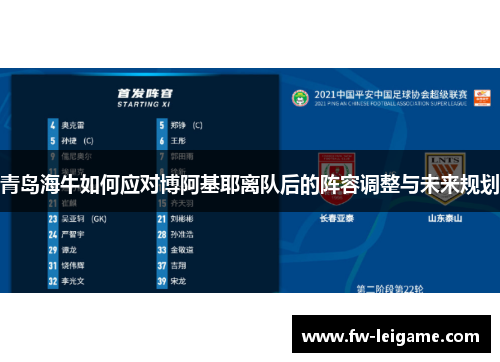 青岛海牛如何应对博阿基耶离队后的阵容调整与未来规划